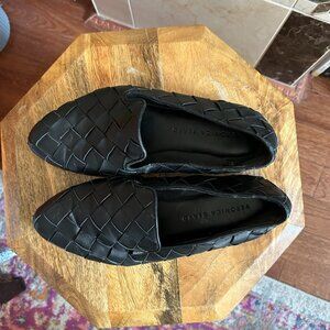 Leather Woven Veronica Beard Flats